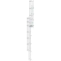 MUNK Günzburger Steigtechnik MUNK ortsfeste Steigleitern Aluminium, 12,60m SH