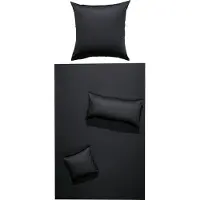 Erwin Müller Bettwäsche Landshut" schwarz 1x 155x220 cm + 1x 40x80 cm"
