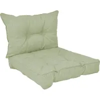 Pokar Loungekissen Sitzkissen Sitzauflagen Stuhl Stuhlkissen für Stuhl, Farbe:Grün, Size:2er Set (40x40 + 50x40)