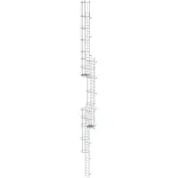MUNK Günzburger Steigtechnik MUNK ortsfeste Steigleitern Aluminium, 16,80m SH PG2