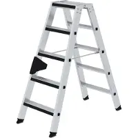 MUNK Günzburger Steigtechnik MUNK Stehleiter beidseitig begehbar mit relax-step 2x5 Stufen