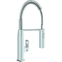 GROHE Eurocube, Standard, Edelstahl, Metall, Hebelgriffe, Einzelbild, 1/2"