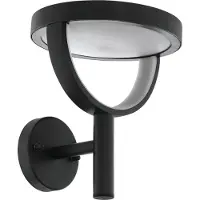 Eglo connect LED Außen-Wandlampe Francari-C, Smart Home Außenleuchte, aus Alu und Kunststoff, Schwarz und Weiß, dimmbar, Weißtöne einstellbar, IP44