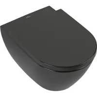 Villeroy & Boch Subway 2.0 Closet Zonder Spoelrand 56cm Pure Black CeramicPlus