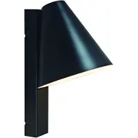 Nordlux Wilmer Wandleuchte Schwarz - , Schwarz, für Wohnzimmer, Metall