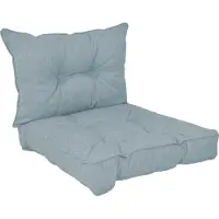 Pokar Loungekissen Sitzkissen Sitzauflagen Stuhl Stuhlkissen für Stuhl, Farbe:Blau, Size:2er Set (50x50 + 50x40)