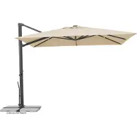 Schneider-Schirme Schneider Ampelschirm Rhodos Smart natur 300 x 300 cm inkl. Sonnenschirmhülle
