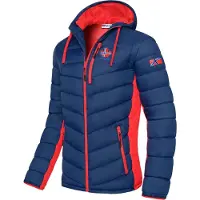 Nebulus Winterjacke MERIK Herren, warme Outdoorjacke, praktische & vielseitige Übergangs- & Winterjacke, P4800 - Herren, navy-rot, M