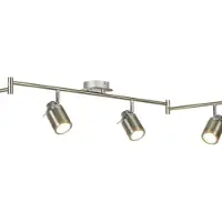 Licht-Erlebnisse Deckenstrahler Metall GU10 IP44 verstellbar in Silber matt länglich Retro Design