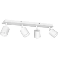Licht-Erlebnisse Deckenstrahler Weiß GU10 66 cm lang 4-flammig Metall Wohnzimmer Küche Deckenlampe Spot