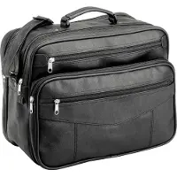 D & n lederwaren D & N Flugumhänger Kunstleder Umhängetasche Arbeitstasche 37x28x17cm Schwarz 2701
