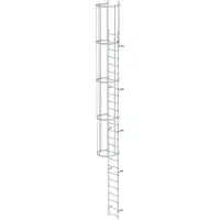 MUNK Günzburger Steigtechnik MUNK ortsfeste Steigleitern Aluminium, 7,28m SH