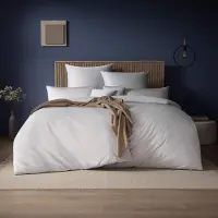 Estella Mako-Satin Uni Bettwäsche Valetta Kissenbezug einzeln 40x40 cm weiss