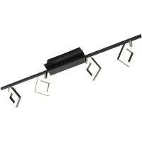 HPI Home Product Import GmbH LED-Strahler - 80 x 18 cm - 4-flammig - Schwarz - Weiß - Aluminium - Acryl - dimmbar