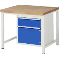 RAU Werkbank Serie 8152, 1 Schublade, 1 Tür, B 1000 x T 900 x H 840 mm