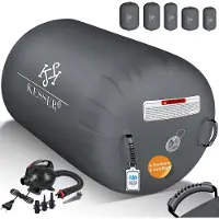 Kesser Aufblasbare Air Roll Airtrack, Gymnastik-Rolle | inkl. Tragetasche & elektr. Luftpumpe | Barrel Gymnastik Tumbling | Yoga Gymnastik Rolle Gymnastikmatte, Fitnessrolle