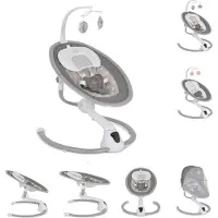 Cangaroo Swing Cloud Babywippe Musik Timer Mobile Schwingfunktion Fernbedienung beige Sterne
