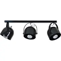 Licht-Erlebnisse Schwarze Deckenleuchte Spot E27 Retro Metall flexibel 3-flammig Deckenlampe Strahler Wohnzimmer