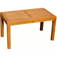 AK ALEOS. Wuchtiger echt TEAK Bigfuss Design Gartentisch 140x80 Holztisch Teaktisch Garten Tisch Holz JAV-BIGFUSS mit 8x8cm dicken Füßen