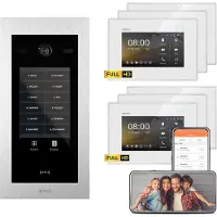 Balter EVO HD Touch 7 Silber/Weiß 3x7" +3x7" WiFi Video Türsprechanlage bis 1000 Familienhaus