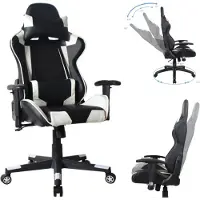 Vdd Bürostuhl Rennspielstuhl Style High Design Thomas weiß schwarz