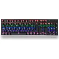 Bucom USB Hochwertiges 105 Tasten Mechanische Gaming Tastatur Multicolor 9 LED-Hintergrundbeleuchtung