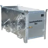 Bauer Leuchtstoffröhrenbox SL-D 200, Stahlblech, unterfahrbar, abschließbar, Tür/Deckel verzinkt, B 2100 x T 770 x H 975 mm, verzinkt