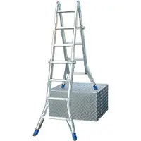 Krause Aluminium-Gelenk-Teleskopleiter STABILO 5 m
