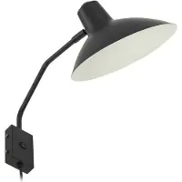 LINDBY Adrik Wandleuchte Schwarz - , Adrik, Schwarz, für Wohnzimmer, Metall, Modern