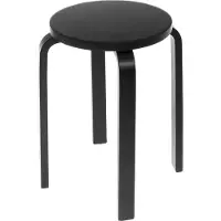 4Living Minimalistischer MDF Küchenhocker Ø 39 cm, leicht, einfach zu reinigen
