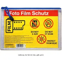 Domke Filmguard Foto-Filmschutz A5 Tasche für 10 x 35mm / 120 Film 4er-Pack - Blau, Grün, Rot, Gelb