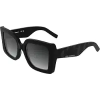 Karl Lagerfeld KL6203S Damen-Sonnenbrille Vollrand Eckig Acetat-Gestell, schwarz