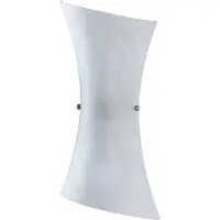 LINDBY Wandleuchte Ebba, Höhe 39 cm, weiß alabaster, Glas