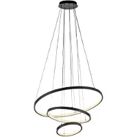 JUST LIGHT CERCHI LED Pendelleuchte Warmweiss 45W schwarz 15070-18