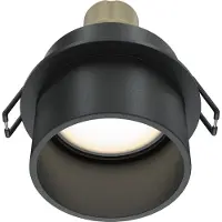 Maytoni Reif Spot Einbauleuchte DL050-01B - Strahler mit Basic Design 1xGU10, Schwarz, aus Aluminum, 50 W, IP20 exkl. Leuchtmittel