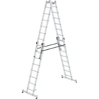 Proregal Sprossen-Stehleiter 4-teilig mit nivello-Traverse 4x8 Sprossen