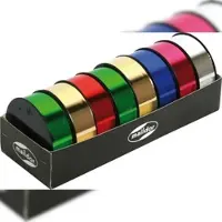 Clairefontaine Set/Display mit 8 Spulen Geschenkbändern mit Metallic-Effekt, 10mx25mm - Sortierung 616100C