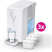 Watus Heißwasserspender, Instant-Wasserspender mit Filterung und Heizung 3.4L, Enthält 3 Filterpatronen. Geeignete BRITA Wasserfilter