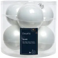 Kaemingk 6er Set Christbaumkugeln aus Perlenglas 8cm