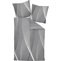 Janine Bettwäsche Carmen S in 155x220+80x80 cm 55115-08 grau taupe