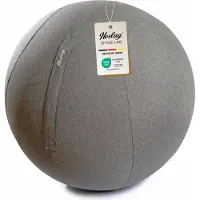 Kettler Herlag Office Ball 65cm Grau, Sitzball für ergonomisches Sitzen Gymnastikball Büro & Home Office inkl. Bezug, Innenball, Pumpe, Adapter