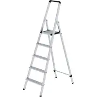 Proregal ML Stufen-Stehleiter einseitig begehbar 5 Stufen