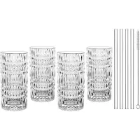 Nachtmann 106658 TASTES GOOD ETHNO Longdrinkgläser 4er Set und Glastrinkhalme