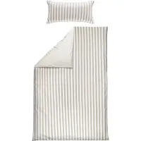 Erwin Müller Wendebettwäsche taupe-weiß 1x 155x220 cm + 1x 40x80 cm