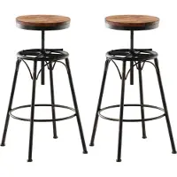 CLP 2er-Set Barhocker Beam höhenverstellbar bronze