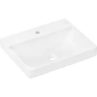 Hansgrohe Xelu Q Waschtisch 600/480 mit Hahnloch ohne Überlauf, Weiß