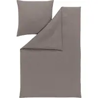 Estella Atelier - Mako-Interlock-Jersey Bettwäsche-Garnitur TAKOMA Farbe taupe Größe 155x220 + 80x80 cm