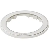 Evoline One Abdeckring Abdeckung ø59 mm, Höhe 4 mm, Kunststoff weiß/Edelstahl-Effekt