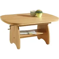 Hela Couchtisch Conny | Nachbildung Buche | ausziehbar + höhenverstellbar | B/T/H 90-139 x 67 x 52-62 cm