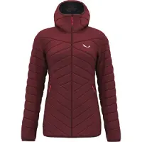 Salewa Daunenjacke für Damen sehr leicht mit Kapuze, Farbe:Weinrot, Größe:40